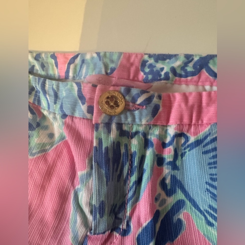 Lilly Pulitzer 8 Adie Shorts Capri Pink Samba 4" Inseam Preppy Colorful Coastal - Picture 4 of 13